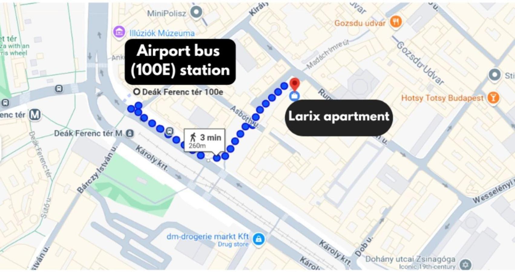 Larix Apartman Boedapest Buitenkant foto